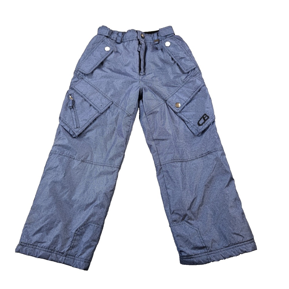 CB Boy's Ski‎ Snow Pants Adjustable Waist Elastic Ankle Pockets Galore Size 10